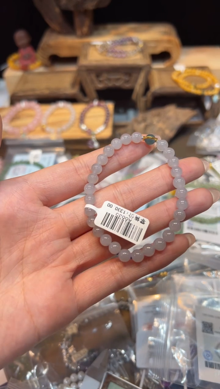 手链18K金镶嵌和田玉手饰@@A6635