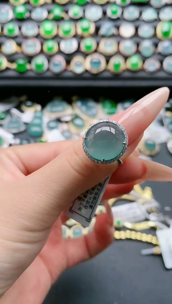 【闪购商品】翡翠戒指银S925镶嵌1111111