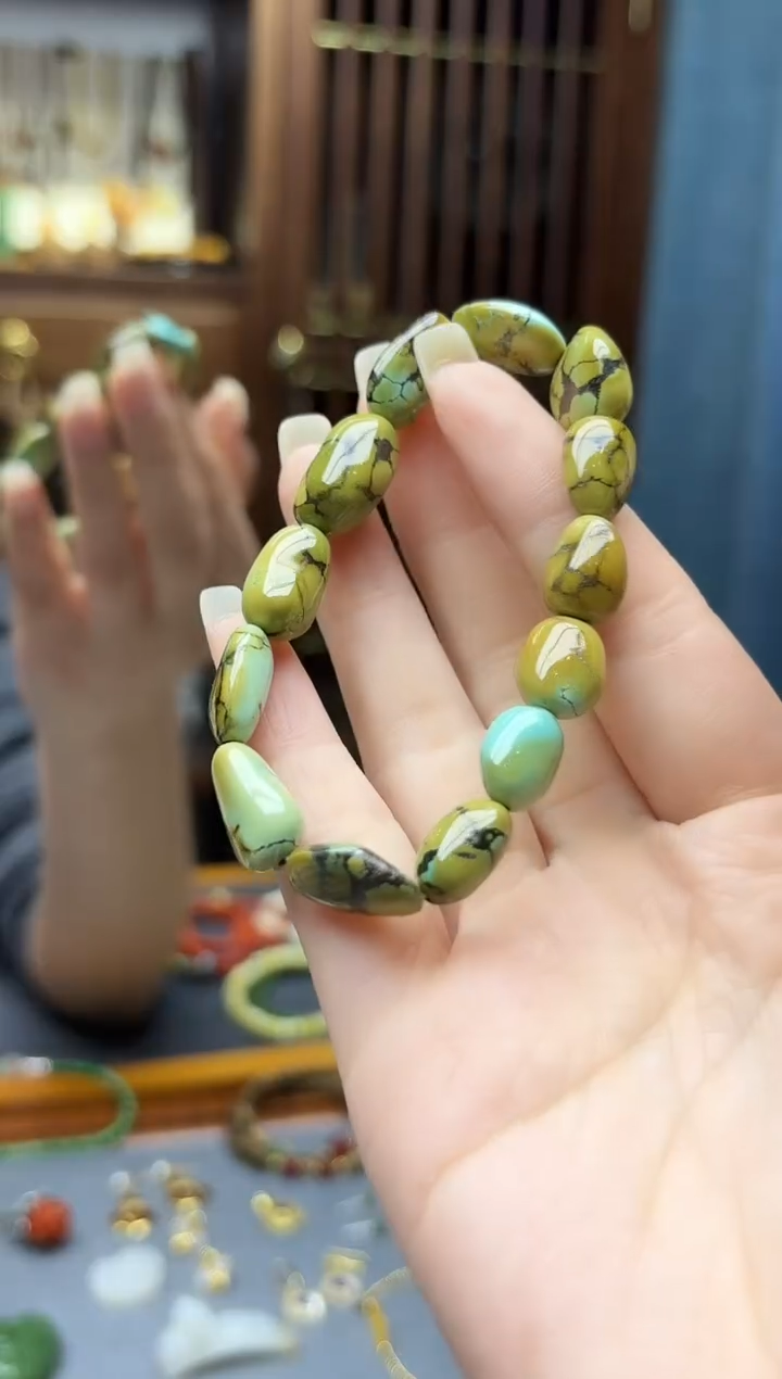 未镶嵌绿松石挂件松石随型手串SX