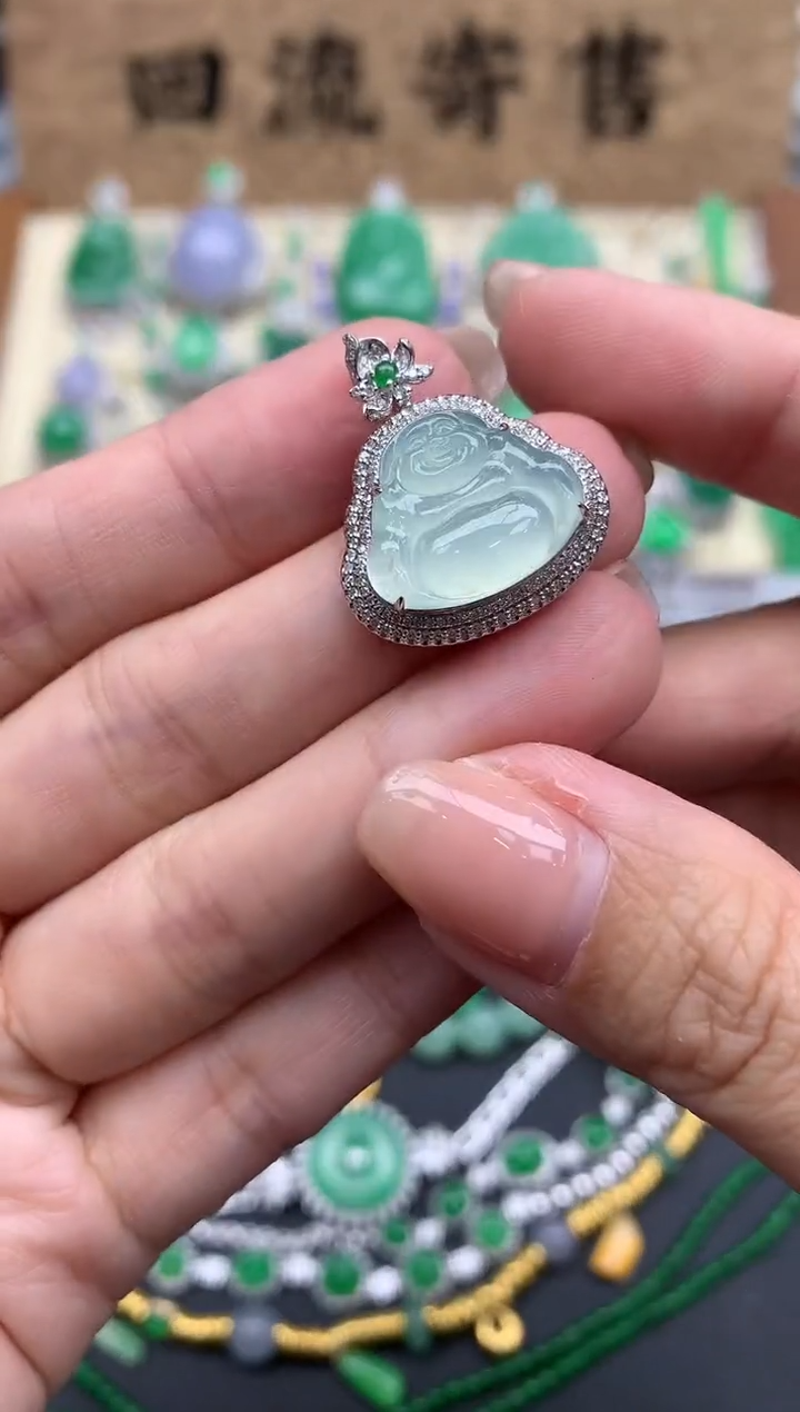 【闪购商品】翡翠颈饰18K金镶嵌159-中国好珍宝