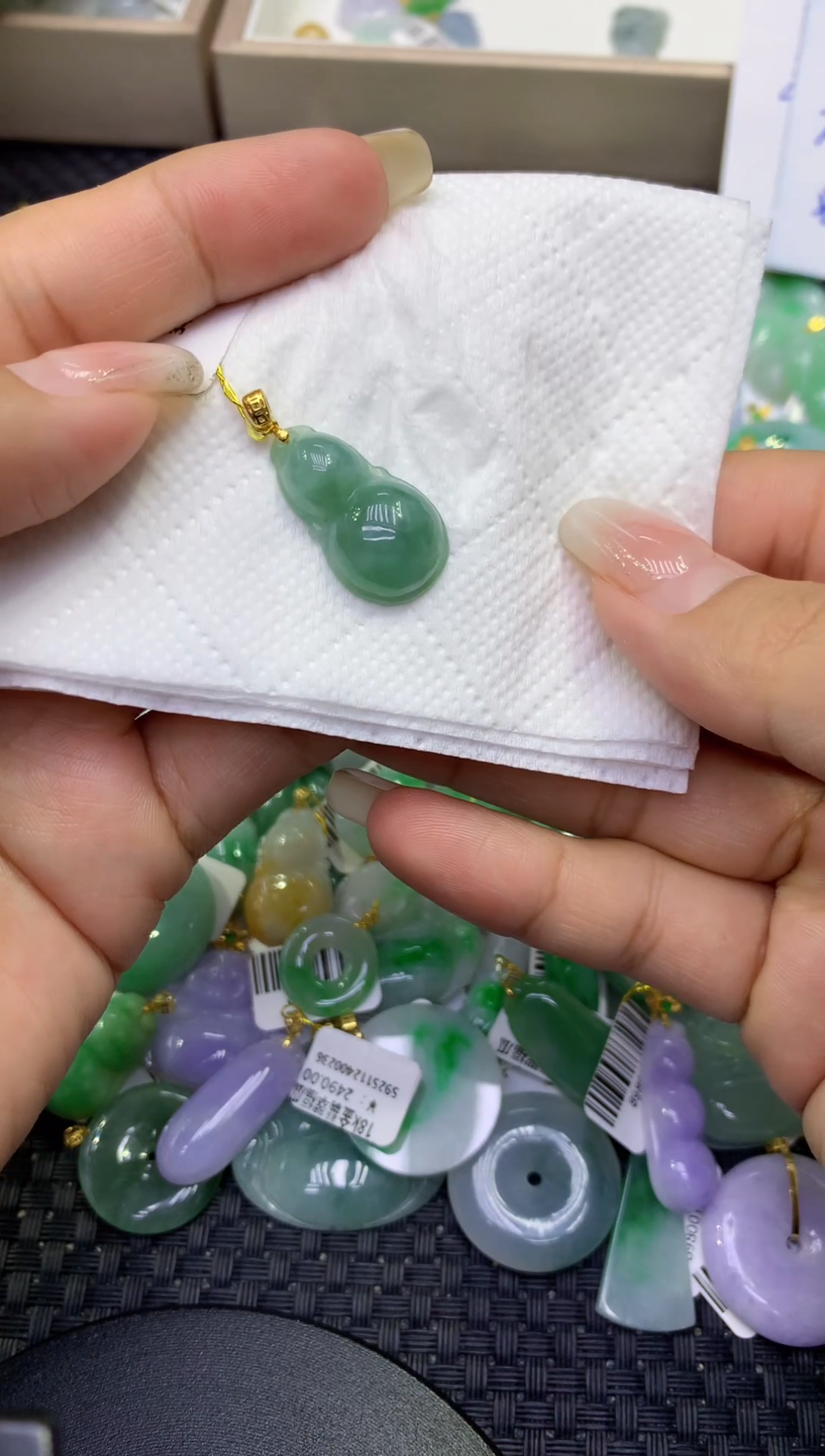 颈饰未镶嵌翡翠天然缅甸A货翡翠