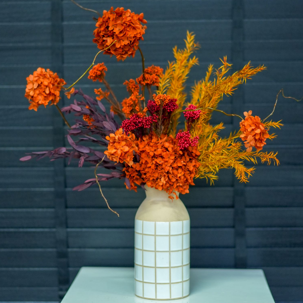 「知秋」适用于餐桌边几电视柜的永生花花束家居插花摆设