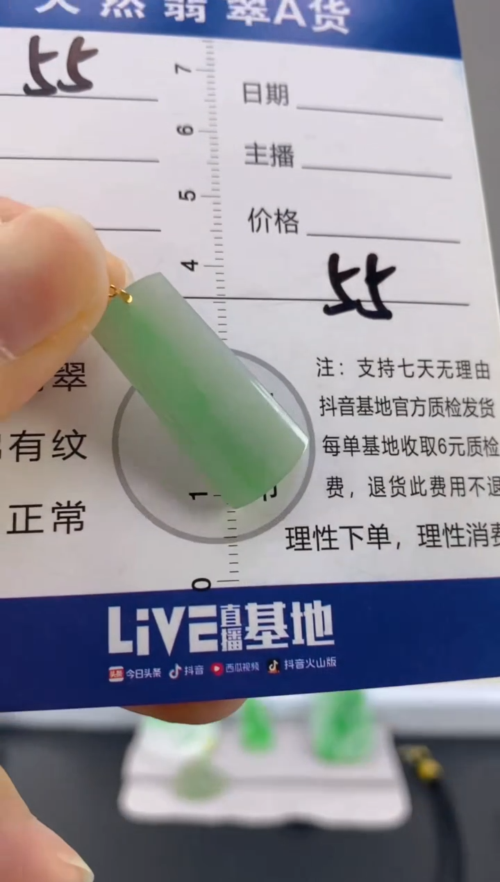 【闪购商品】翡翠颈饰18K金镶嵌天然A货翡翠