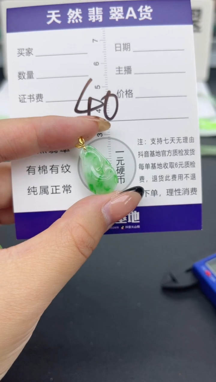 颈饰18K金镶嵌翡翠天然A货缅甸翡翠   