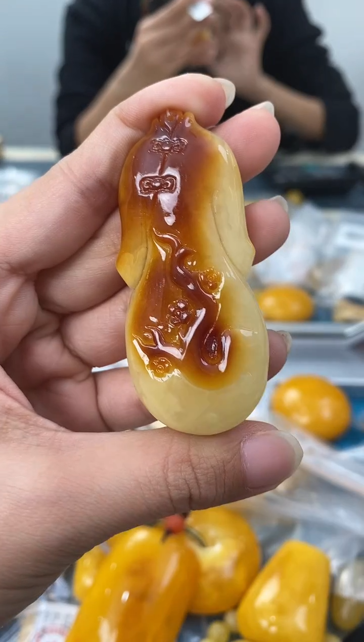 【闪购商品】琥珀裸石未镶嵌 天然琥珀蜜蜡旗开得胜