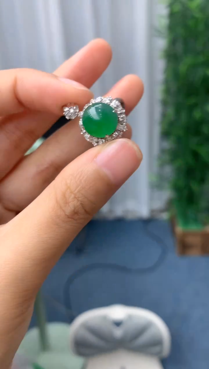 【闪购商品】翡翠戒指18K金镶嵌402-中国好珍宝