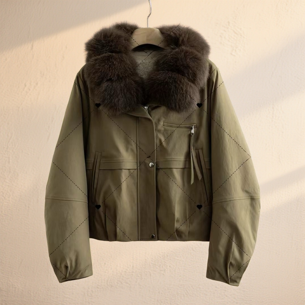 805（派克狐狸毛）保暖短外套女士复古厚款重工常规休闲女默认风