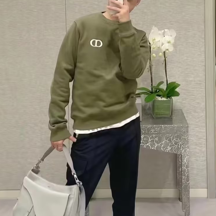 未使用 DIOR/迪奥 军绿色CD卫衣124834