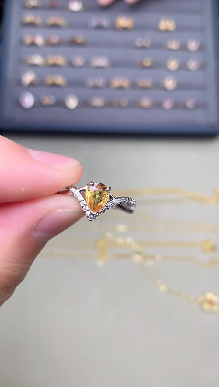 【闪购商品】蓝宝石戒指银S925镶嵌戒指
