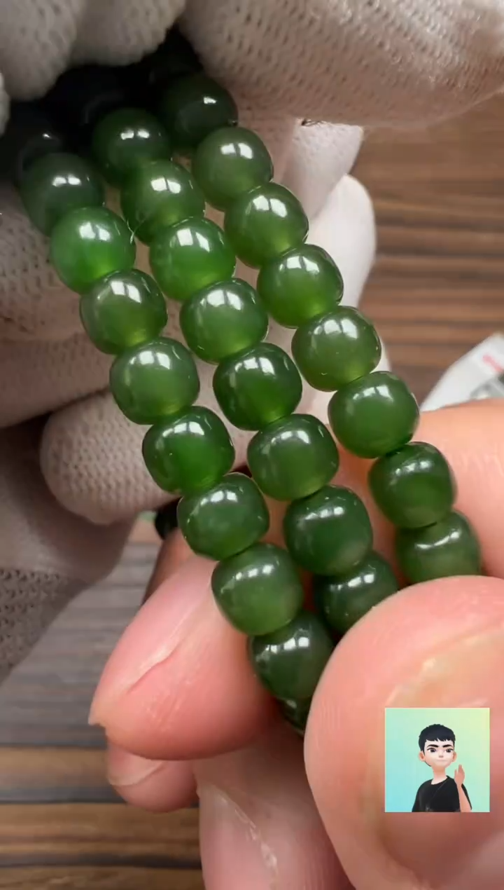 【闪购商品】和田玉（碧玉）珠宝奇石未镶嵌碧玉手串1