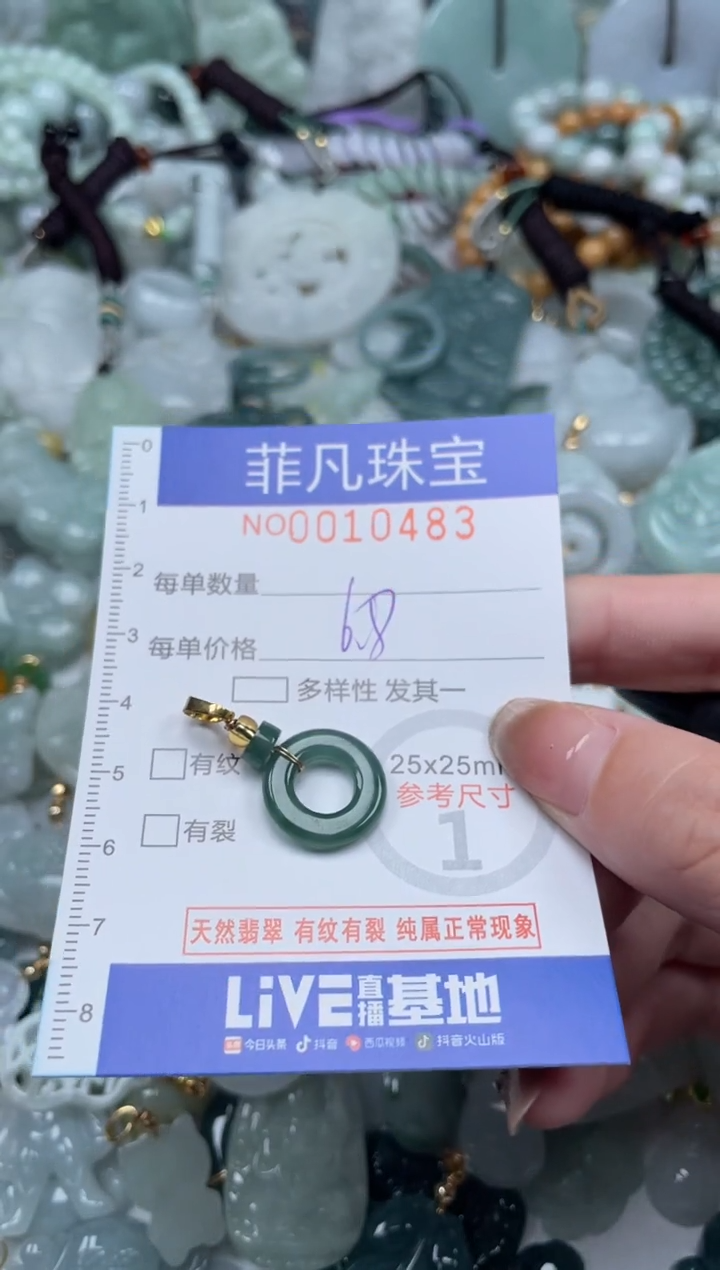翡翠未镶嵌颈饰10483