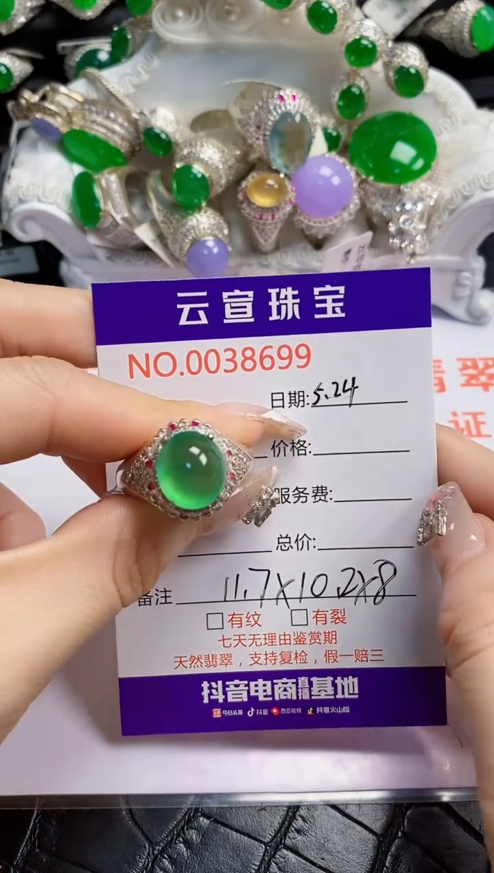翡翠戒指未镶嵌/86990000