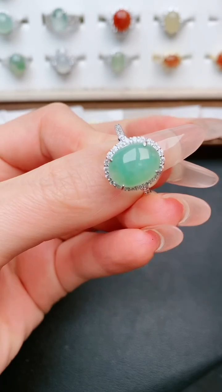【闪购商品】翡翠戒指银S925镶嵌....