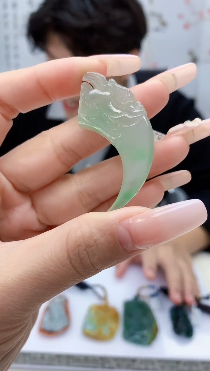 【闪购商品】定制翡翠未镶嵌5145lr-毛货挂件39赠珠链