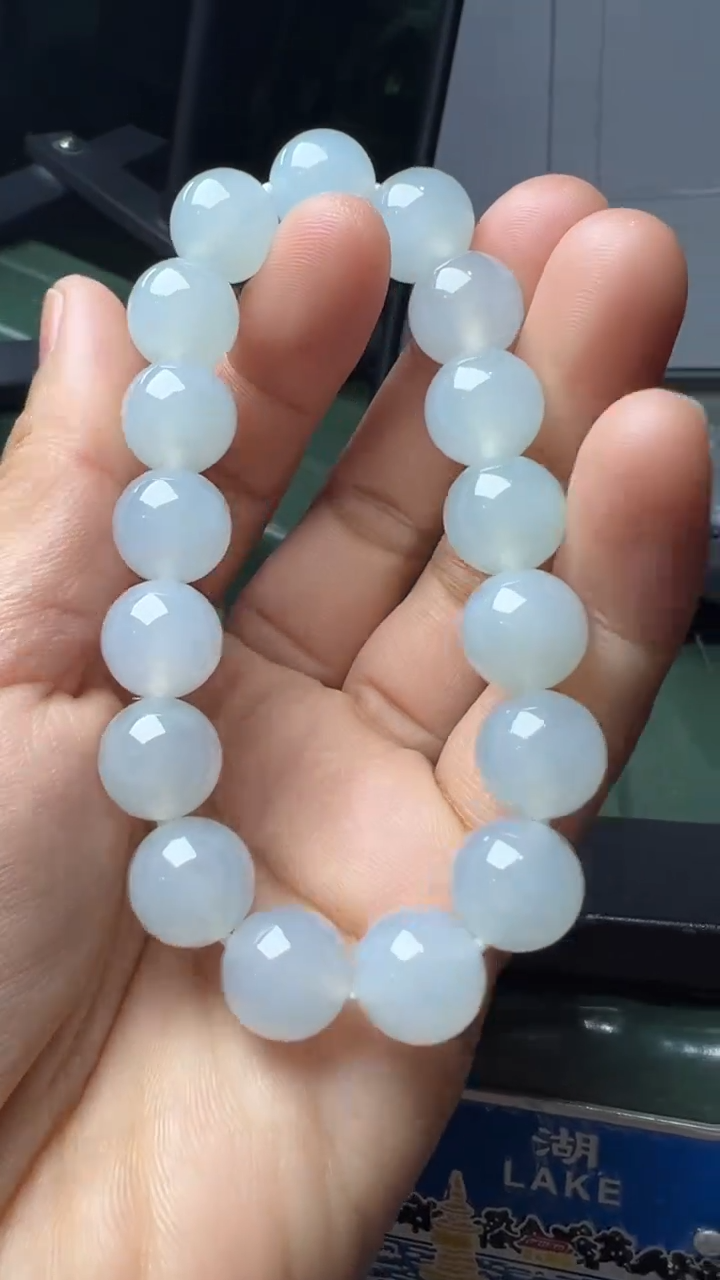 未镶嵌手串翡翠正****窗缅甸翡翠A货卡12左右