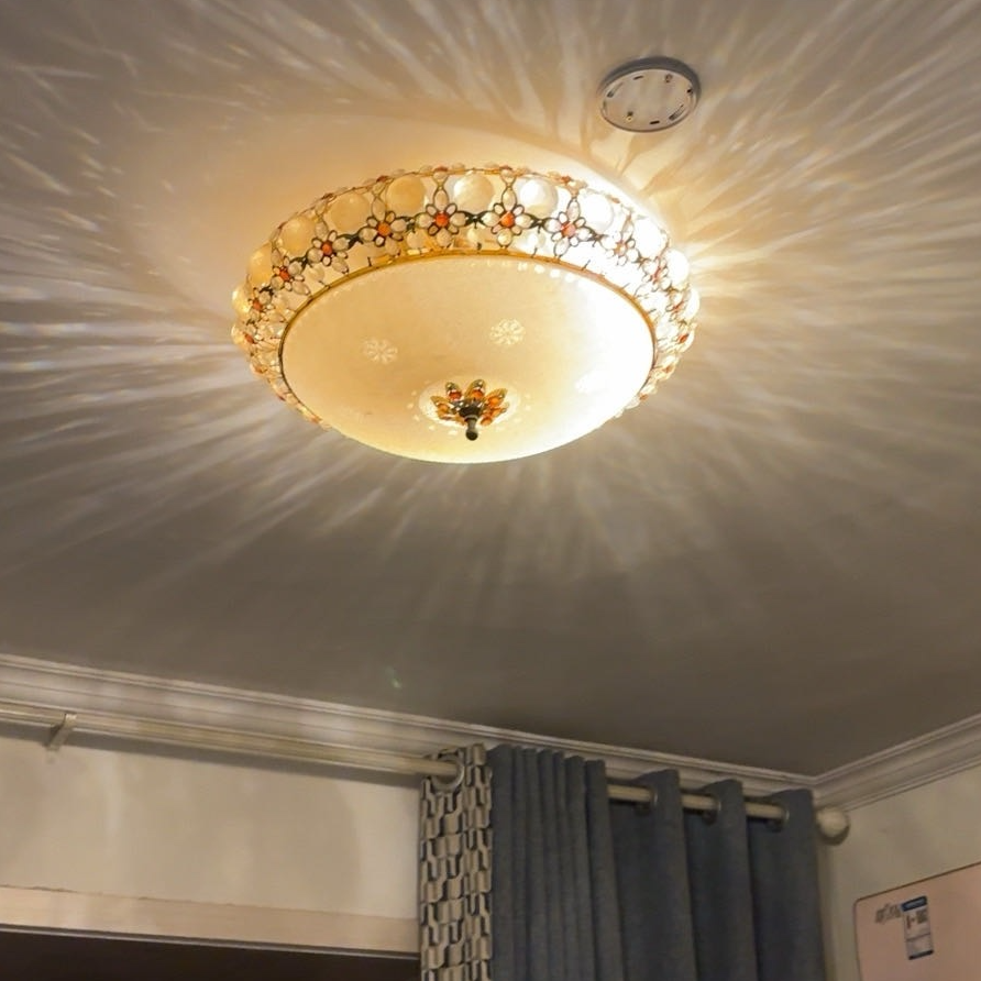 欧式卧室灯房间餐厅吸顶灯圆形主卧室婚房书房家用玄关阳台走廊灯