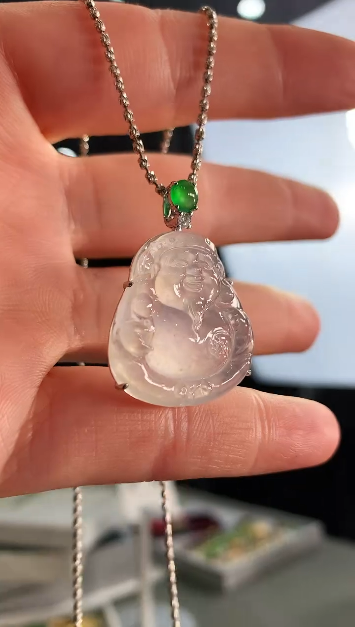 【闪购商品】翡翠吊坠(不含链)18K金镶嵌吊坠