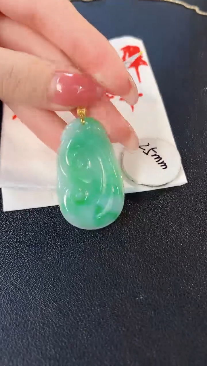 【闪购商品】翡翠颈饰18K金镶嵌 缅料A货/支持复检/一件