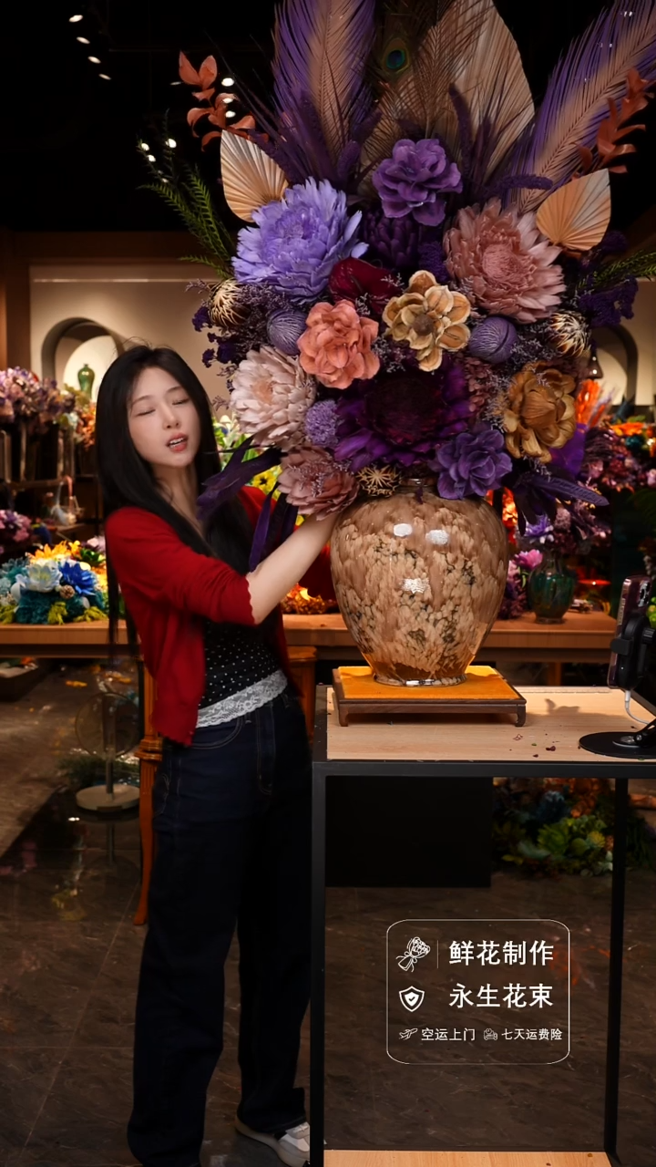 琉璃手工艺品手工花器花束空运包邮送货上门-以图片为准    