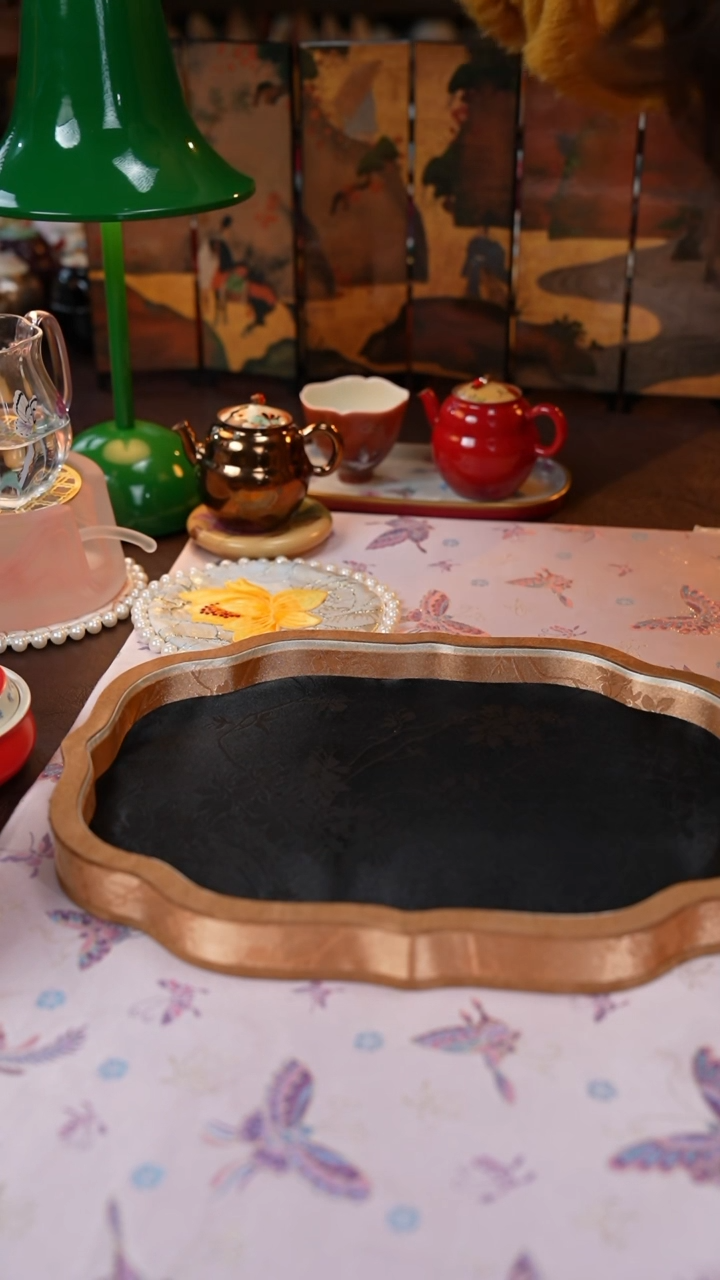 【闪购商品】景德镇大乔推荐好物木质刺绣包边茶盘