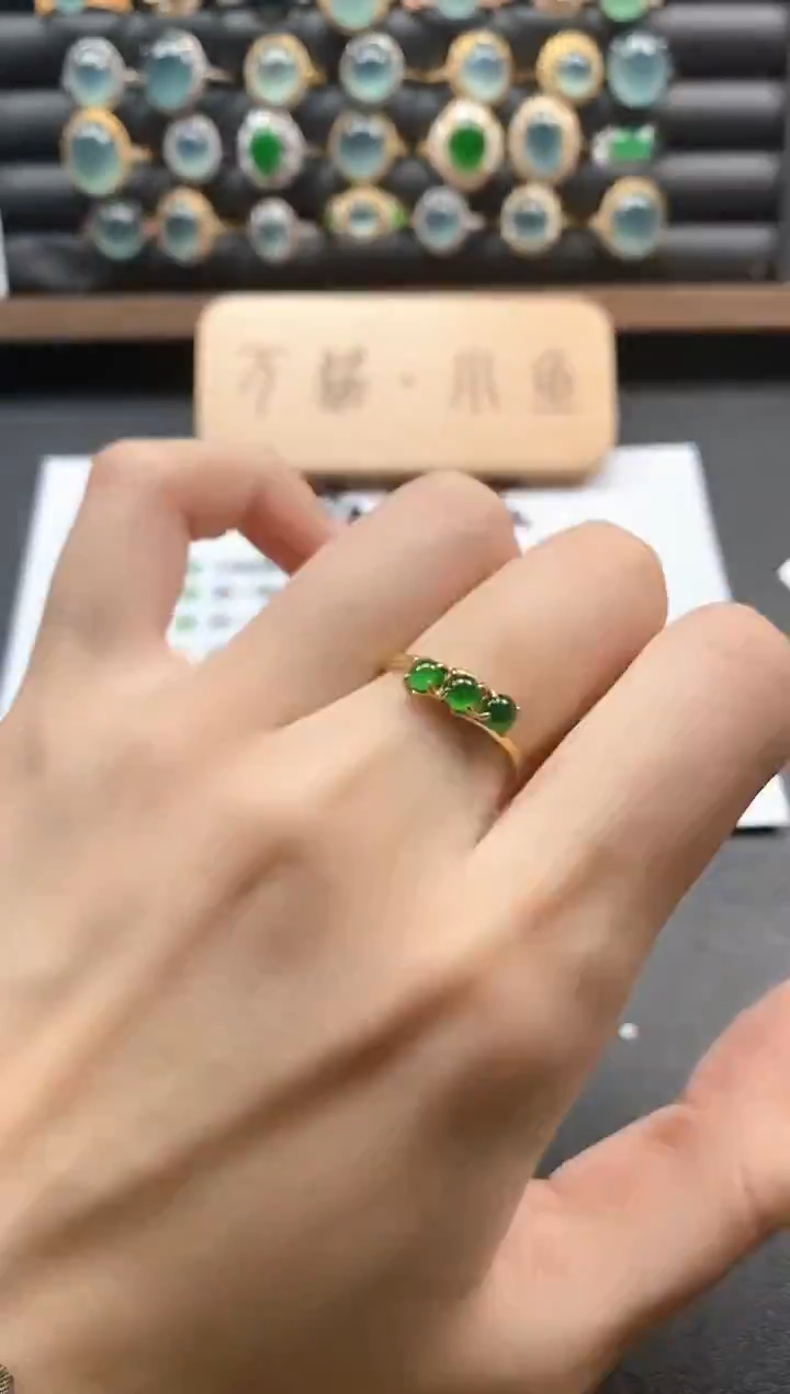 银S925镶嵌戒指翡翠51511