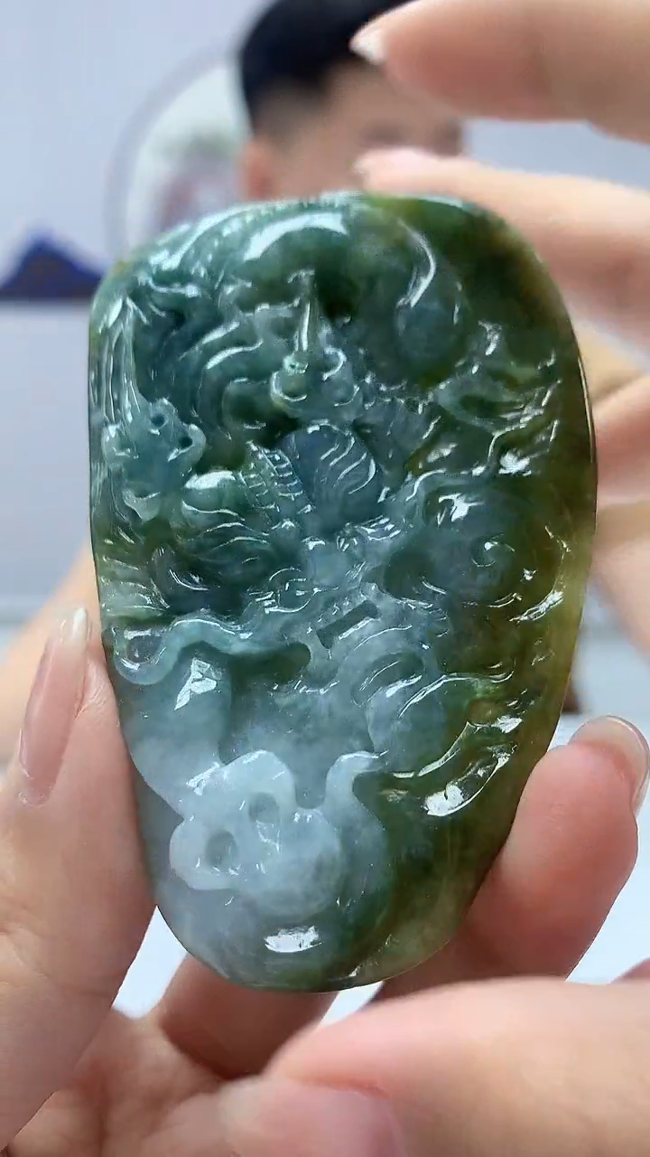 【闪购商品】定制翡翠未镶嵌4917kk-毛货挂件53