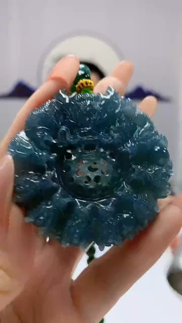 【闪购商品】定制翡翠未镶嵌5152DD-毛货挂件110