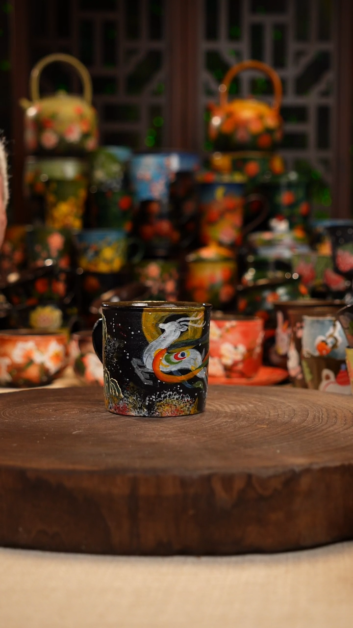 油画 手绘釉下彩