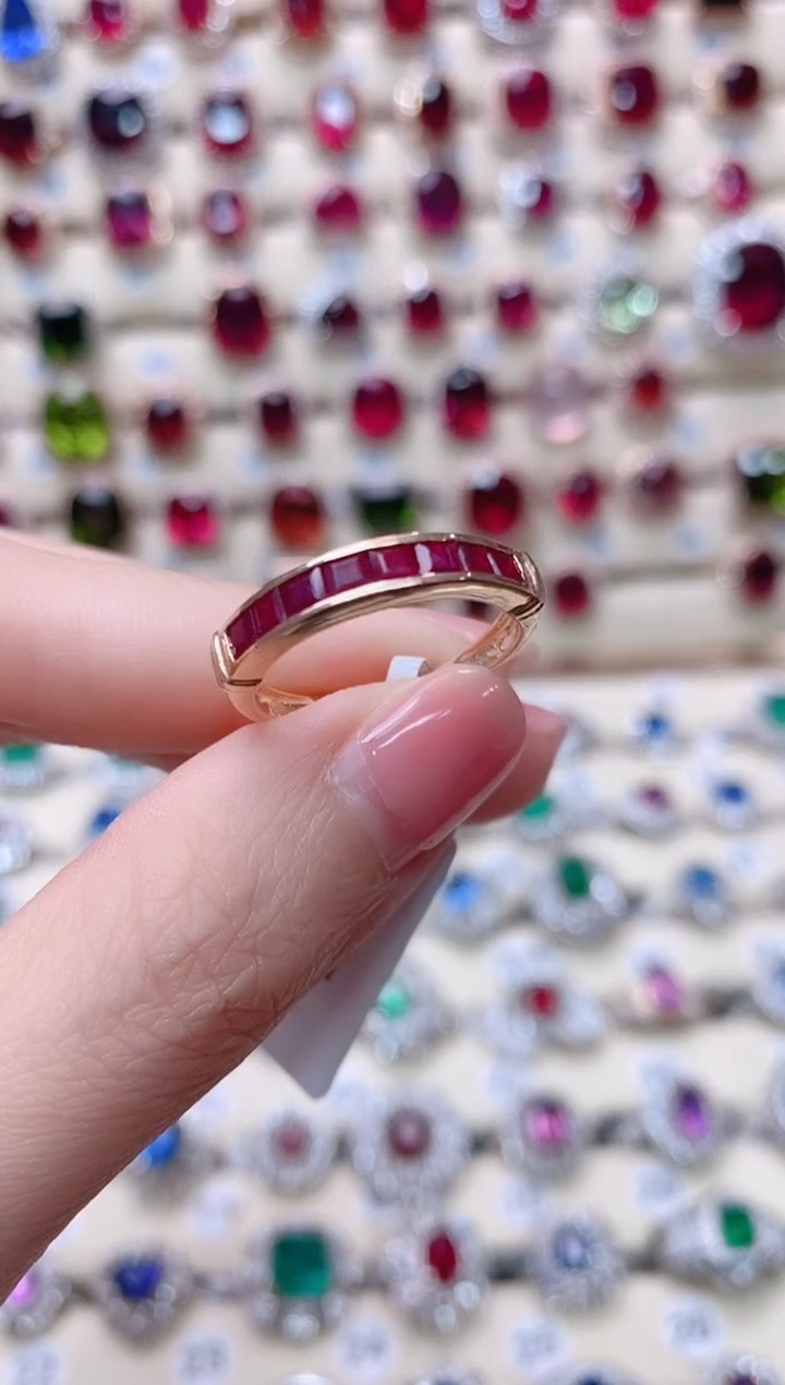 【闪购商品】红宝石18K金戒指18K金镶嵌1