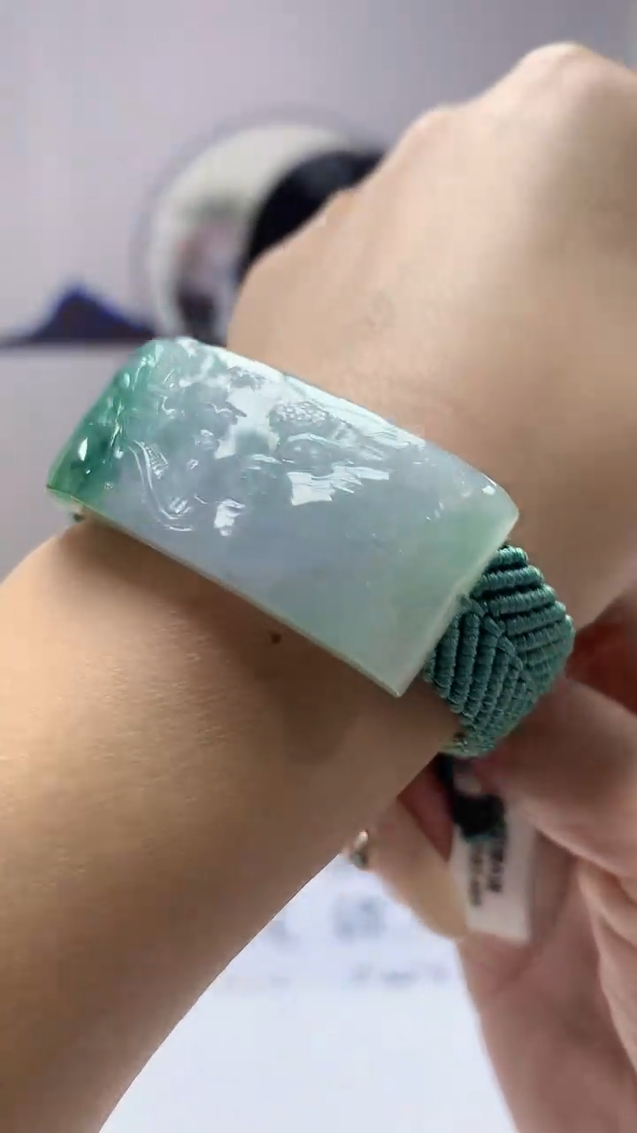 【闪购商品】定制翡翠未镶嵌0405DD-毛货挂手牌55