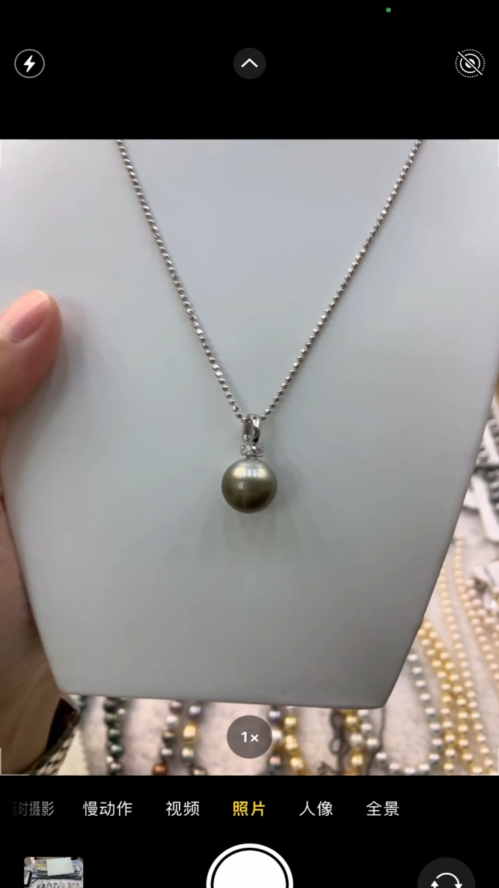 【闪购商品】海水珍珠吊坠(赠链)银S925镶嵌大溪地吊坠13.3mm