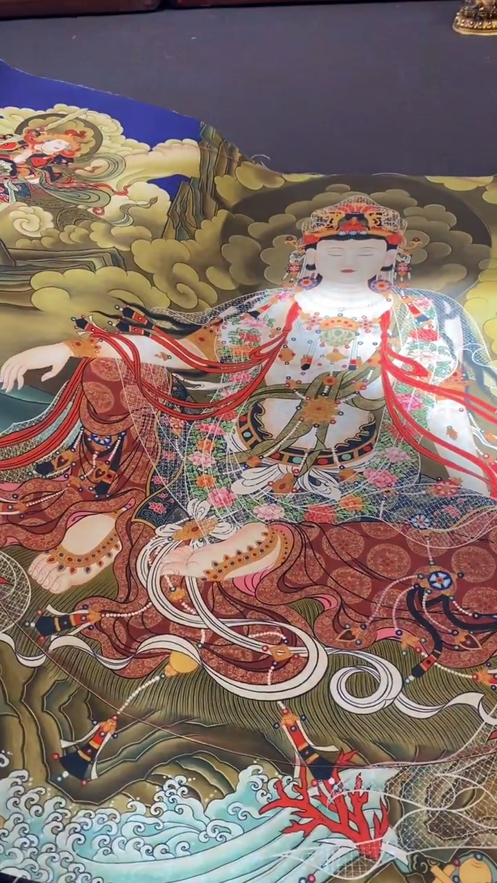 卷轴画王姬藏传唐卡艺术品