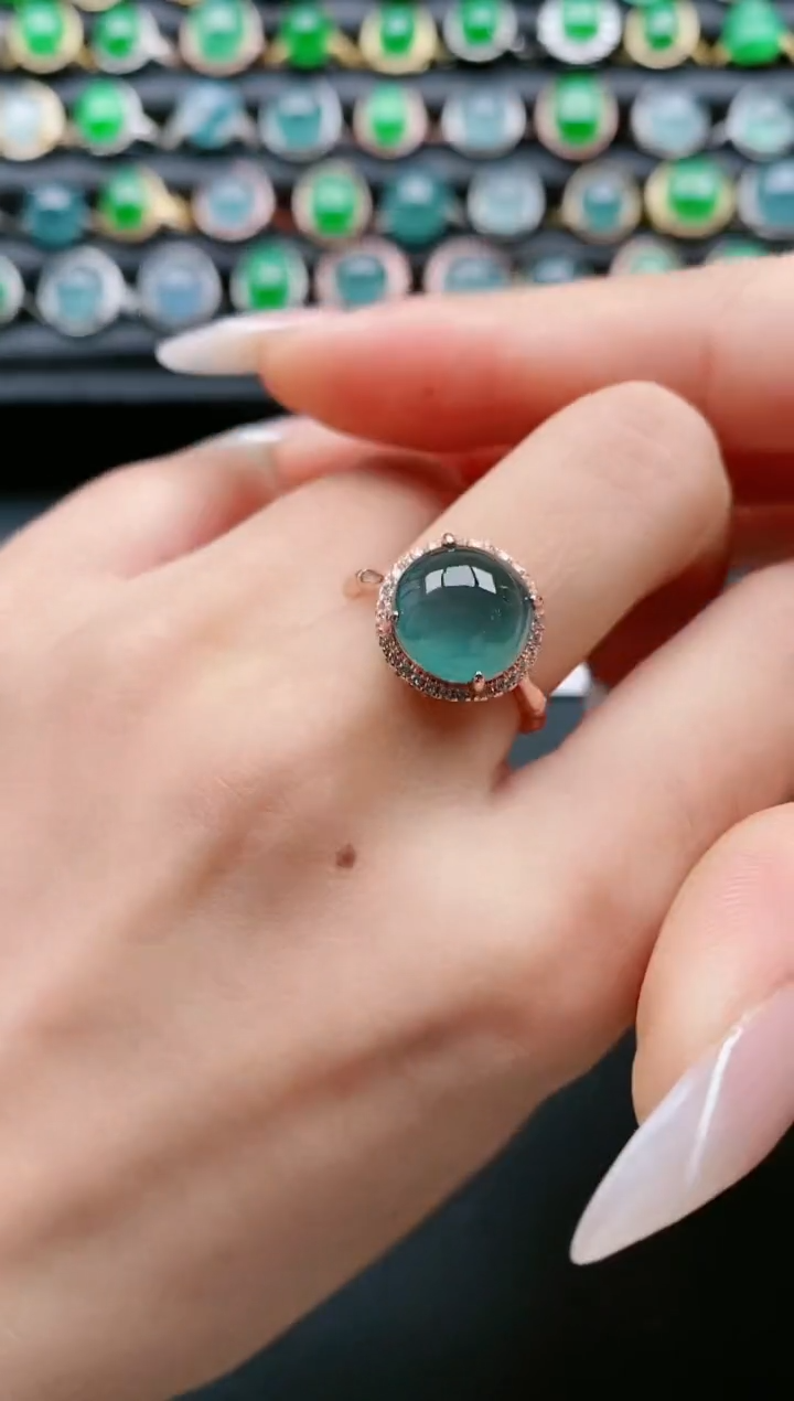 【闪购商品】翡翠戒指银S925镶嵌111111111111