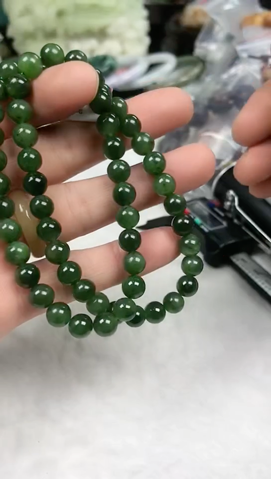 【闪购商品】和田玉（碧玉）手链未镶嵌项链