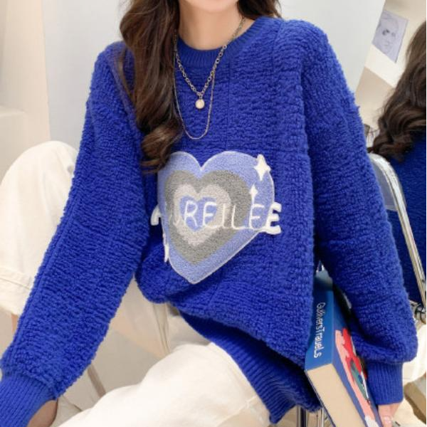 A132 圆领毛毛卫衣