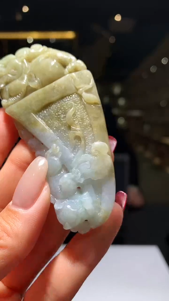 【闪购商品】定制翡翠未镶嵌1004hm-毛货挂件13