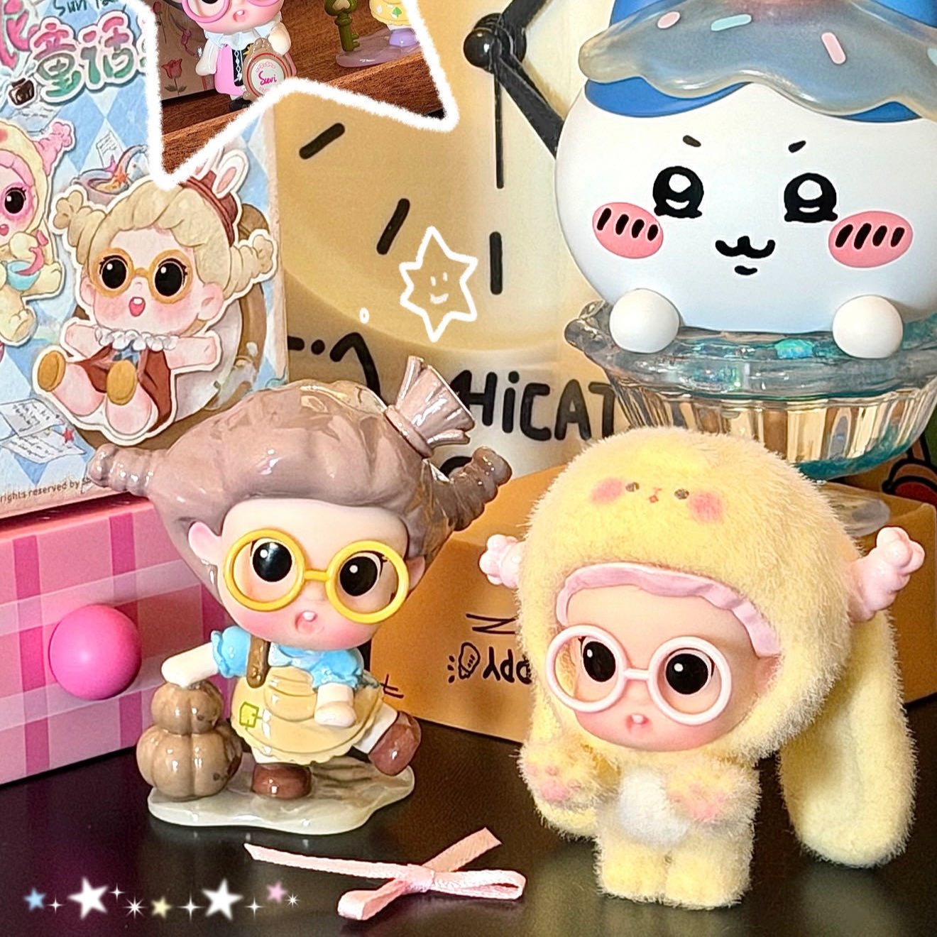 慢慢家踩后五位萌粒盲盒系列潮玩