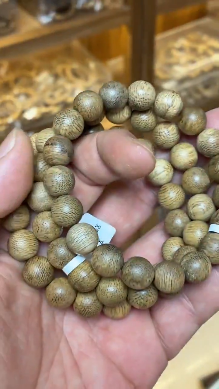 沉香手串 文莱圆珠单圈1.1+多样性发其一