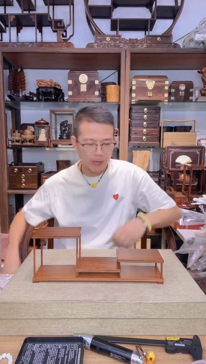 乌木类端景台674非酸中低两高摆台  瑕疵