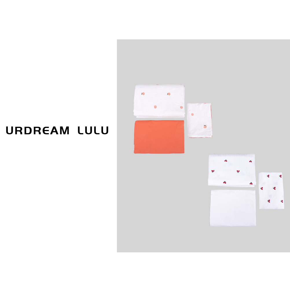 [栖居时光] 全棉蜂巢面料绣花水洗四件套亲肤四季床上用品-P894