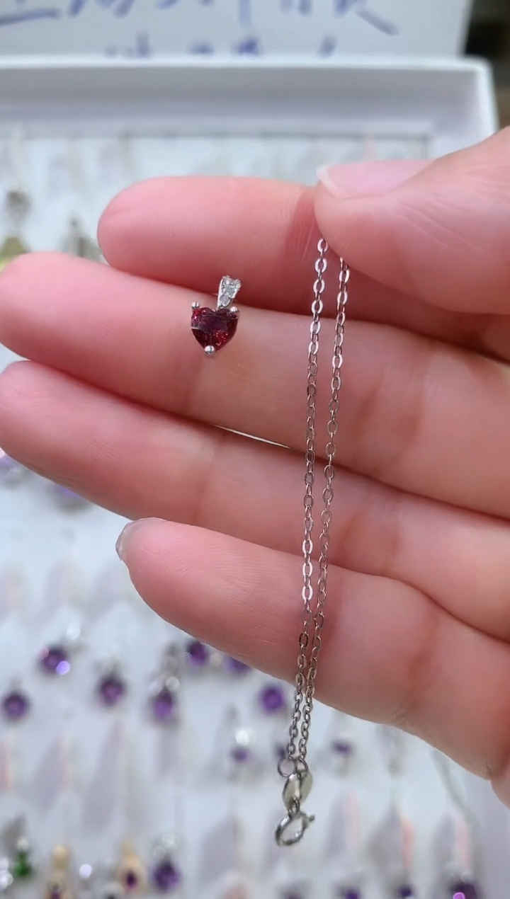 【闪购商品】石榴石颈饰银S925镶嵌92-24 