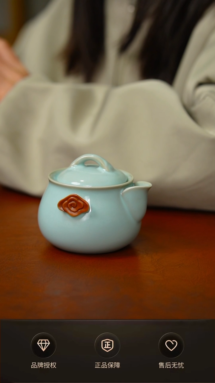 天青新品手抓壶不完美 简装