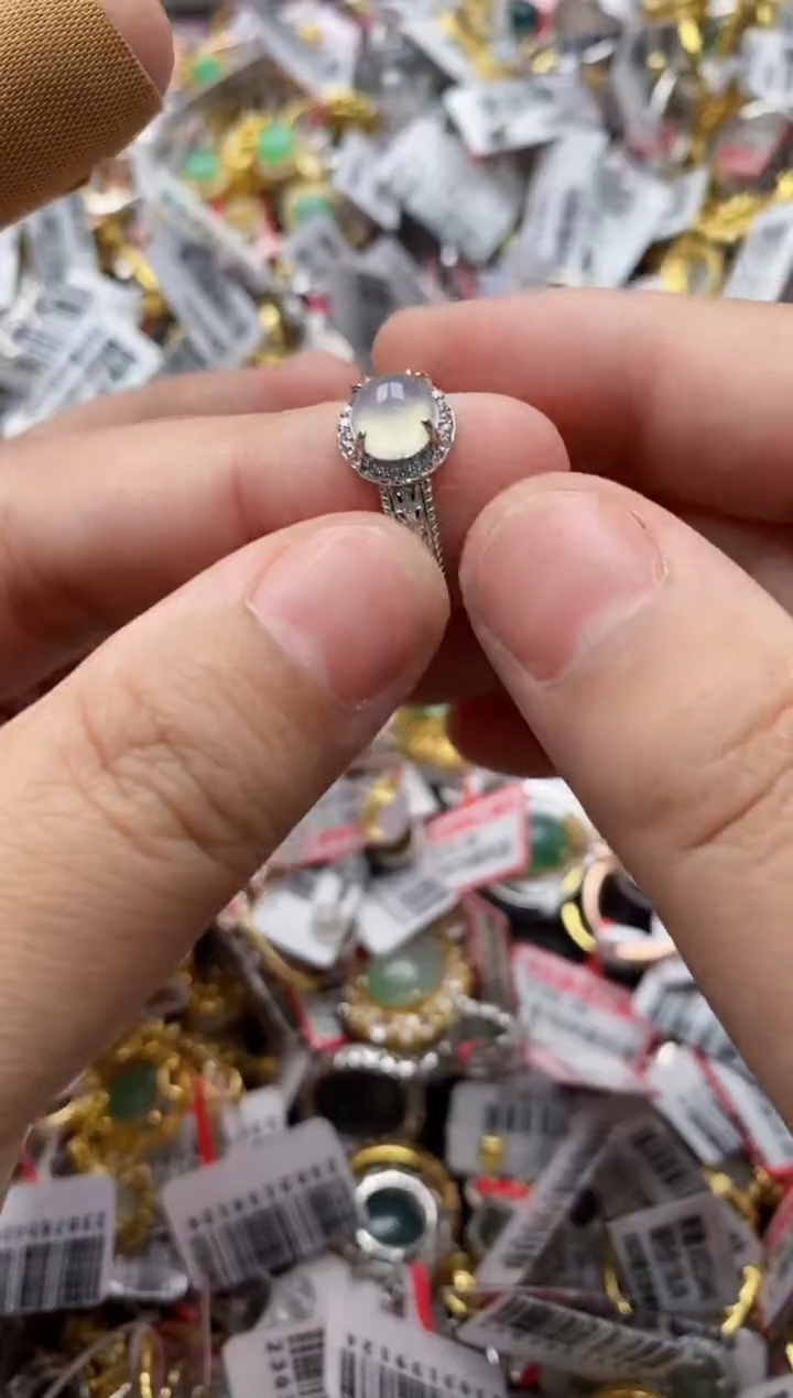 【闪购商品】翡翠戒指银S925镶嵌2222222--2