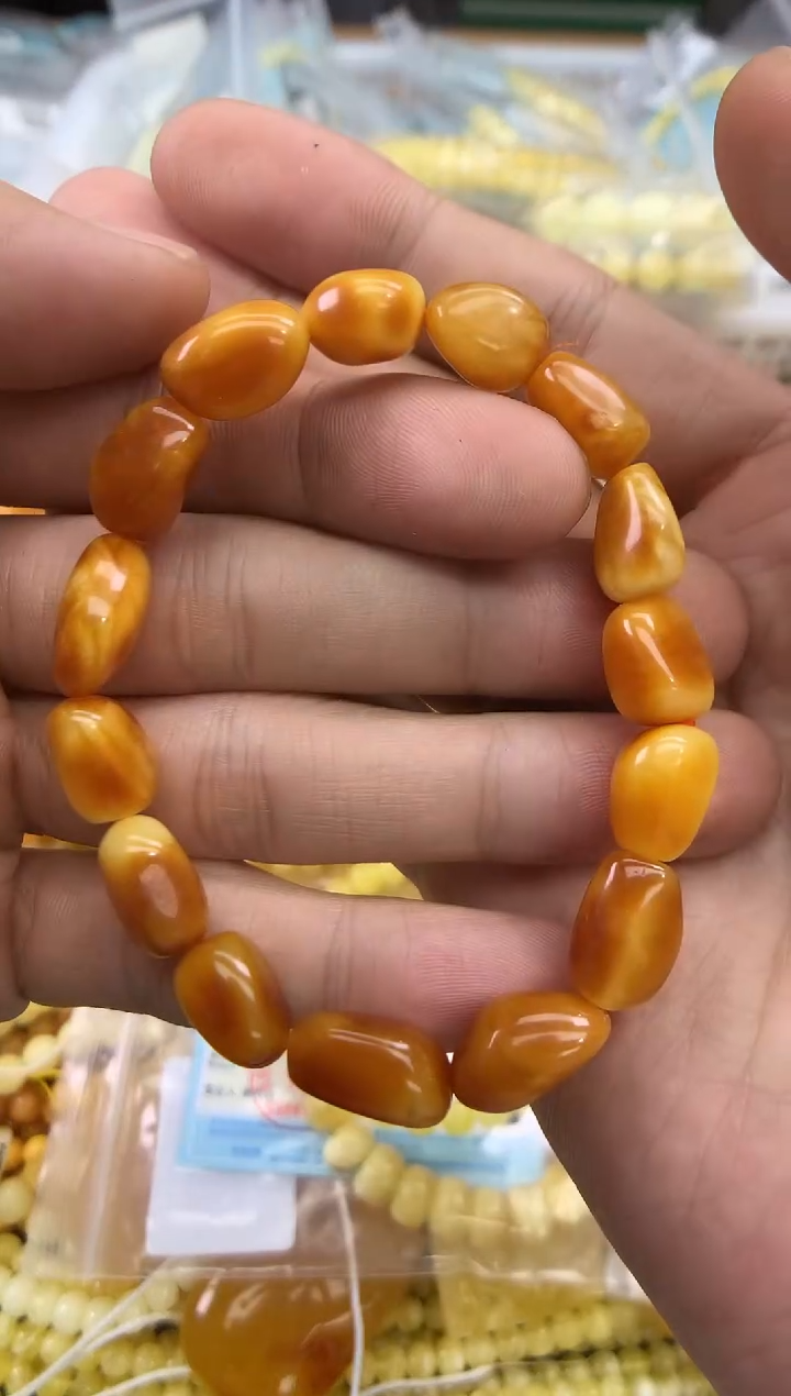 裸石蜜蜡未镶嵌手串