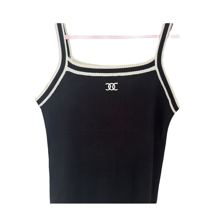 时尚吊带夏季网红背心吊带背心百搭内搭打底女装女士无袖黑色显瘦