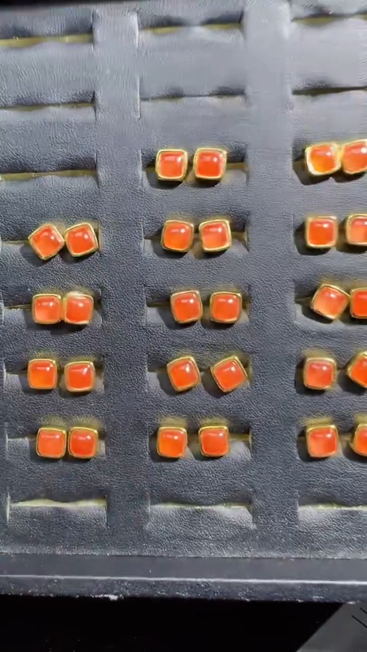 【闪购商品】南红玛瑙耳饰未镶嵌耳钉1商品多样性发货