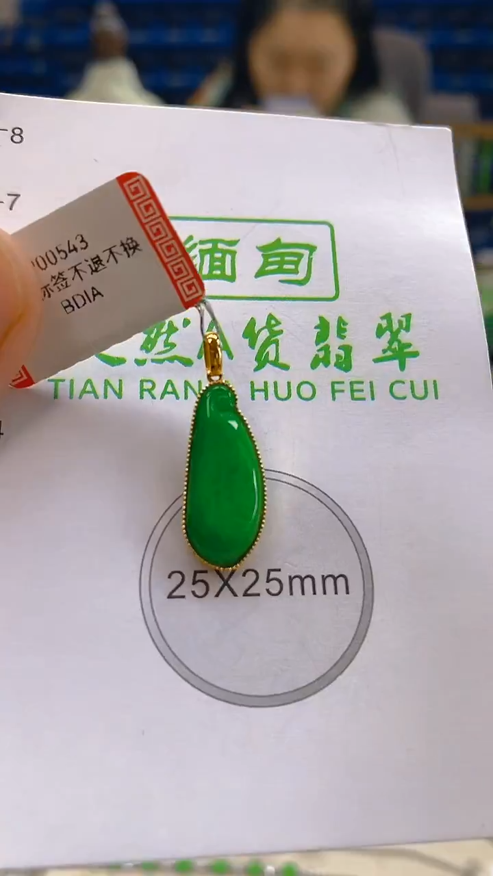 颈饰18K金镶嵌翡翠新号开播 全场乱卖