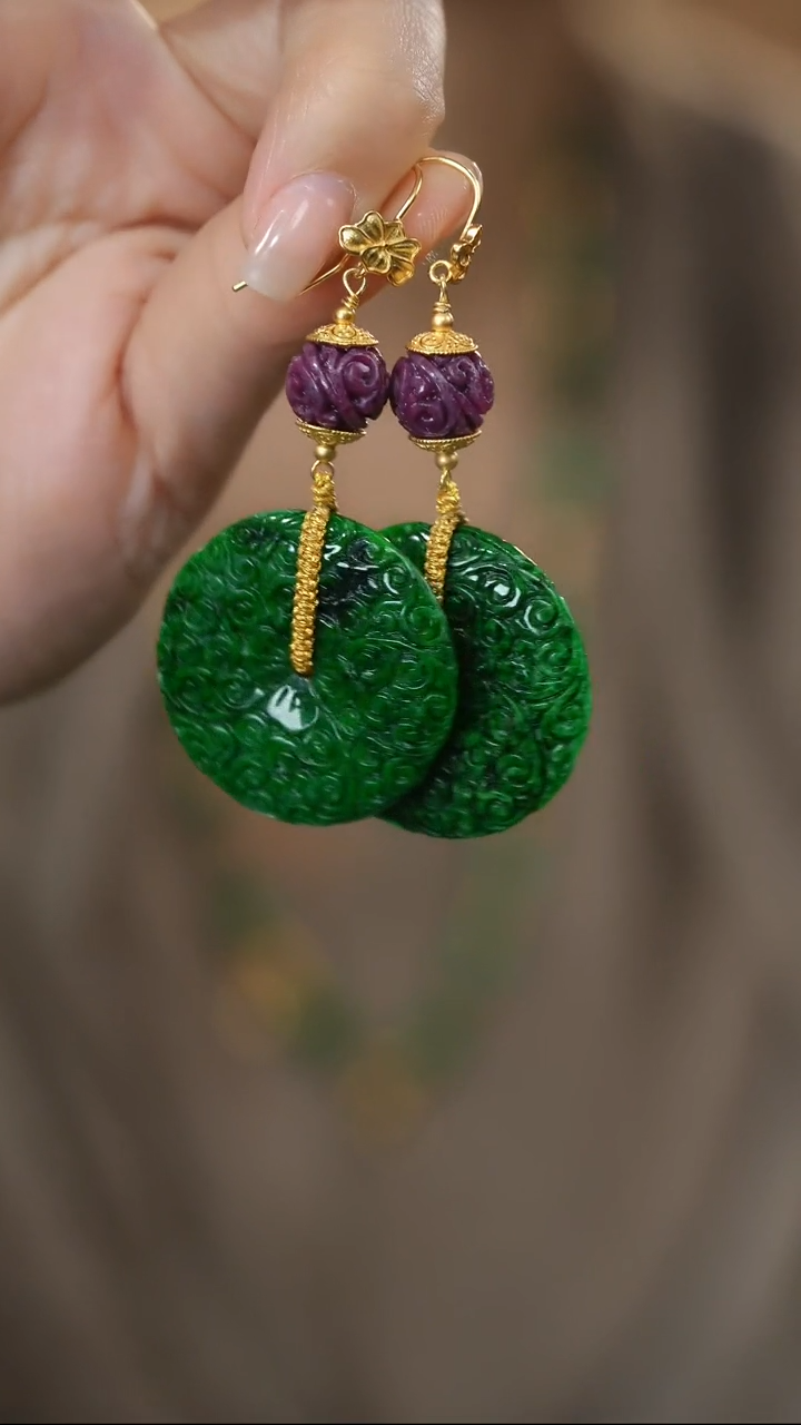 未镶嵌翡翠耳饰王*@ZSG14120334@