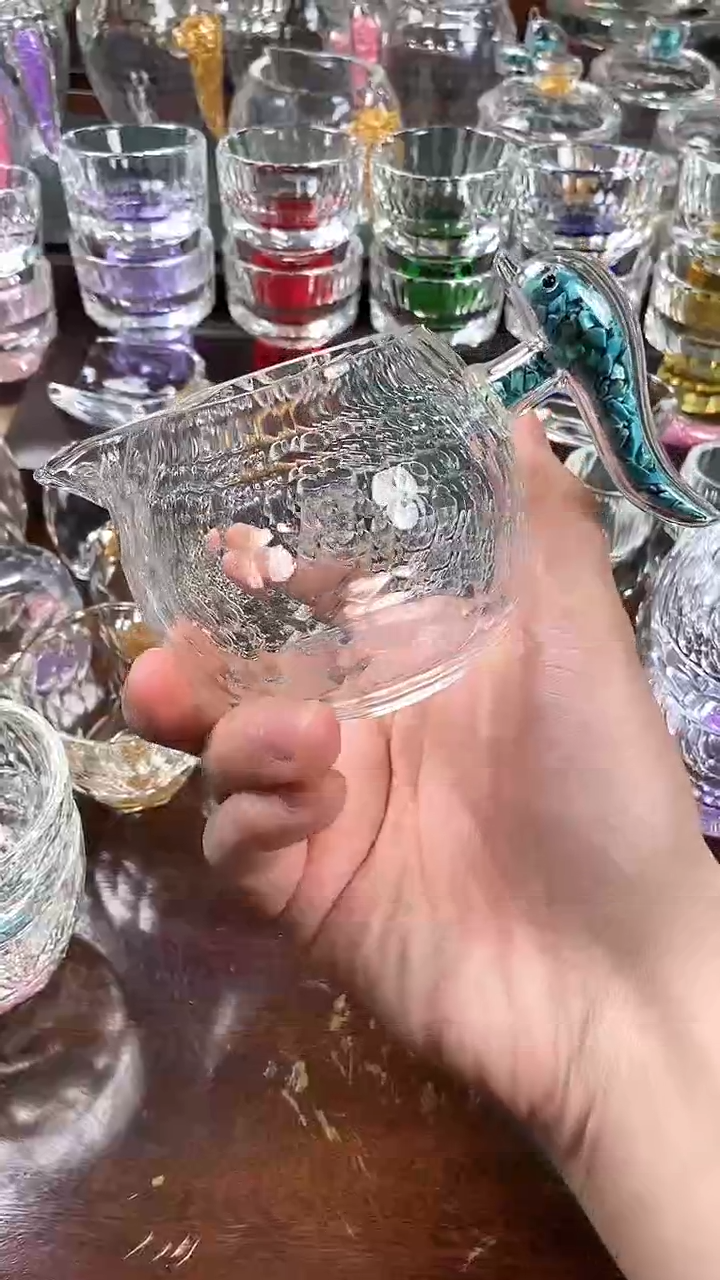 【闪购商品】玺宴新款水晶胖公道杯绿松石