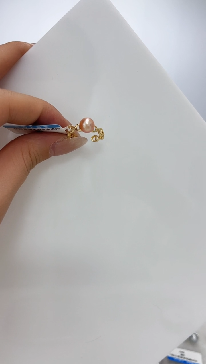 【闪购商品】海水珍珠DA银S925镶嵌c1251 羽皇金戒指 